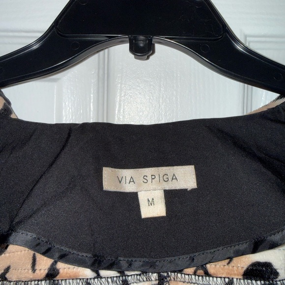 NewVia Spiga Black Fitted Animal Pattern Rain Coat Jacket with Zipper - Size M 🖤 - Picture 12 of 16